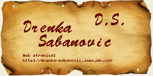 Drenka Šabanović vizit kartica